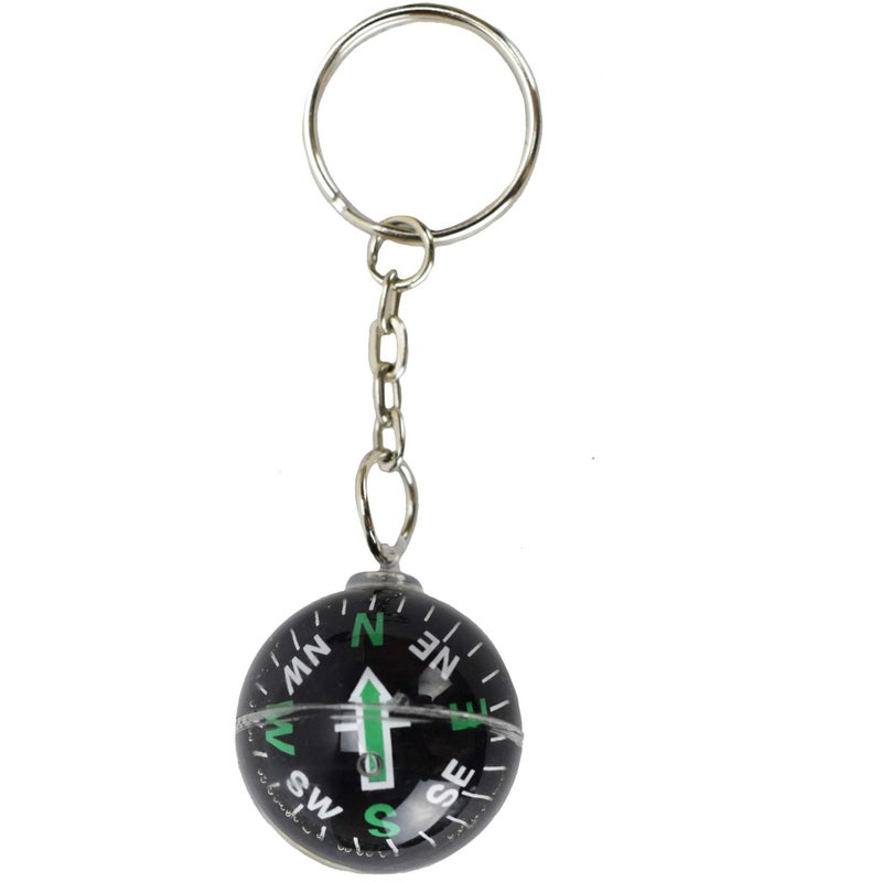 AceCamp Munkees Ball Compass Keychain, Small Useful Outdoor Tool Gift, Hiking Key Ring, Camping, Backpacking, Portable Survival Gadget, Explore, Kids Navigation Equipment, Direction, Mini - Image 2